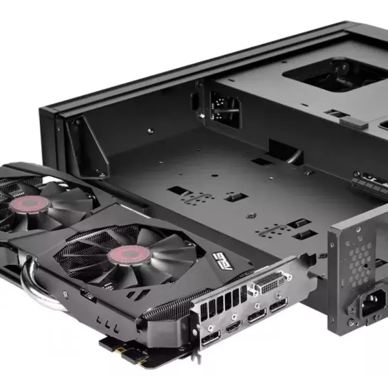 Caja de PC Silverstone RVZ02 Small Form Factor Negra, Plateada