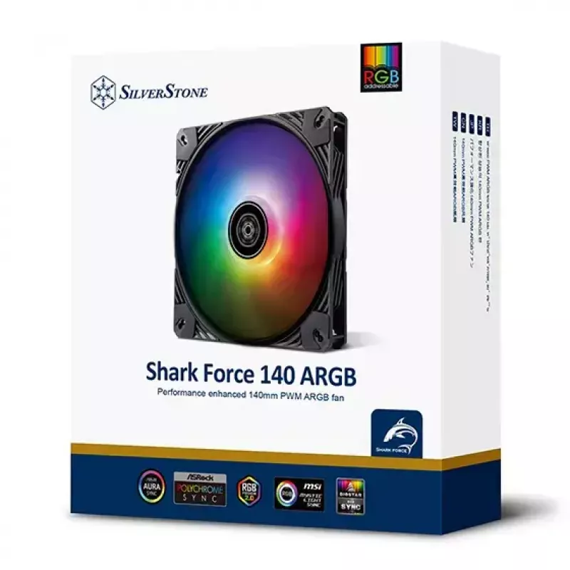 Ventilador Silverstone SST-SF140B-ARGB 14 cm 2200 RPM Negro