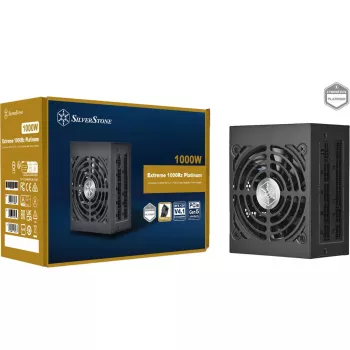 Silverstone Technology Extreme 1000Rz Platinum (negro, 2x 12 pines GPU de alto rendimiento, 8x PCIe, gestión de cables, 1000 vatios)