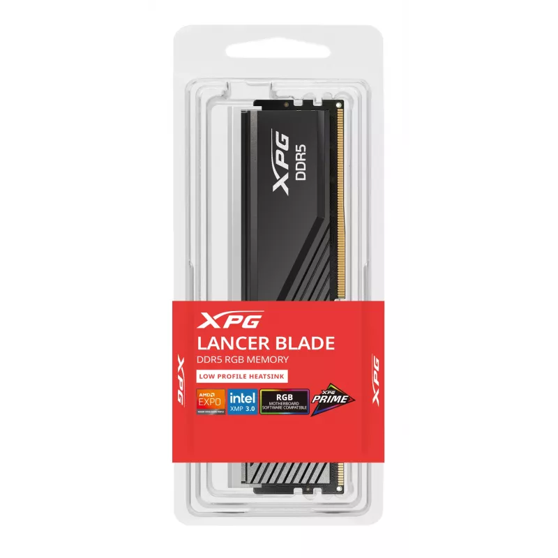 Memoria DIMM 8 GB DDR5-5600 ADATA XPG Lancer Blade RGB (1x8 GB) INTEL XMP AMD EXPO, negro