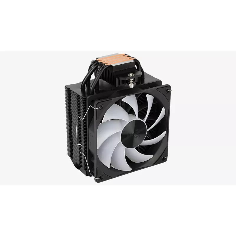 Disipador de aire AEROCOOL Rime 4 ventilador de 120 mm con rodamiento hidráulico, 4 heatpipes, TDP 230 W, negro