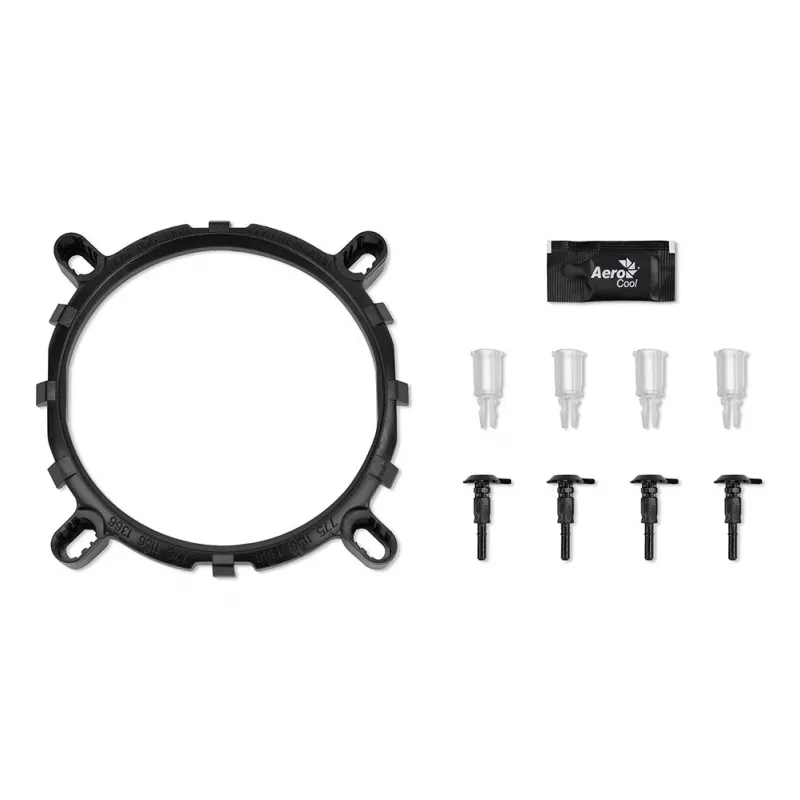 Disipador de aire AEROCOOL Rave 3 FRGB 120 mm negro blanco — 3 heatpipes, ARGB, rodamiento hidráulico, 1800 rpm
