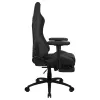 Aerocool ROYALASHBK silla gamer ergonómica premium con reposapiés tecnología Aeroweave negro