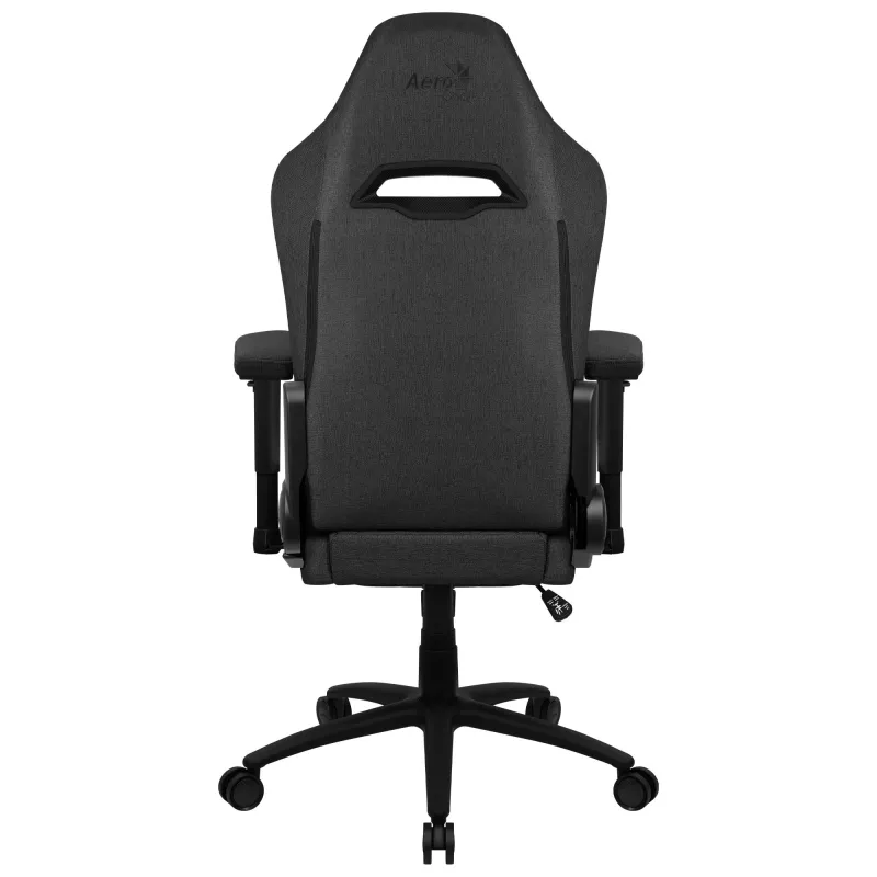 Aerocool ROYALASHBK silla gamer ergonómica premium con reposapiés tecnología Aeroweave negro