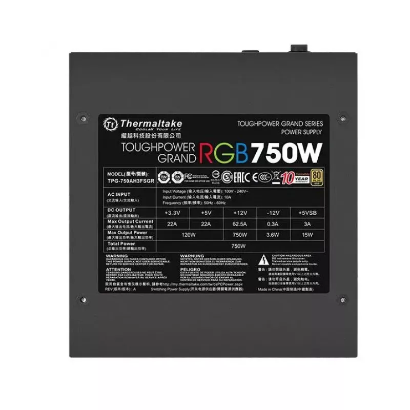 Fuente de alimentación Thermaltake Toughpower Grand RGB 750W