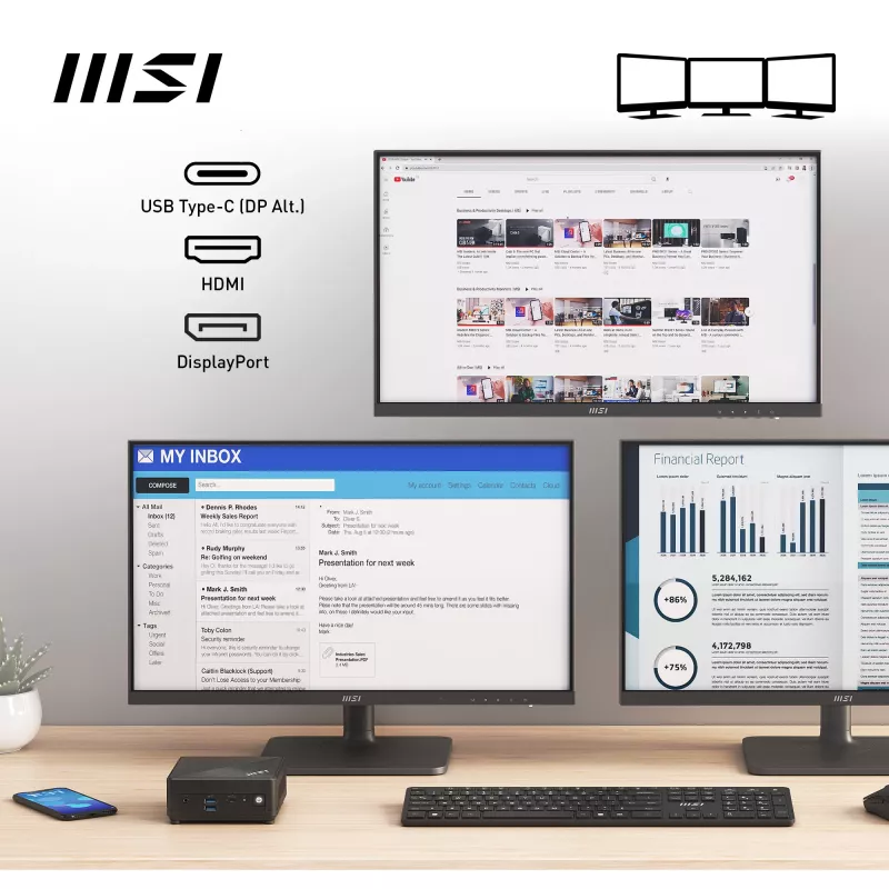 MSI Cubi N ADL-006DE Intel® N N200 4 GB DDR4-SDRAM 128 GB SSD Windows 11 Pro Mini PC negro