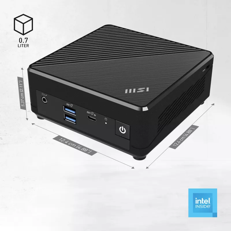 MSI Cubi N ADL-006DE Intel® N N200 4 GB DDR4-SDRAM 128 GB SSD Windows 11 Pro Mini PC negro