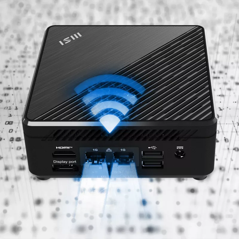 MSI Cubi N ADL-006DE Intel® N N200 4 GB DDR4-SDRAM 128 GB SSD Windows 11 Pro Mini PC negro