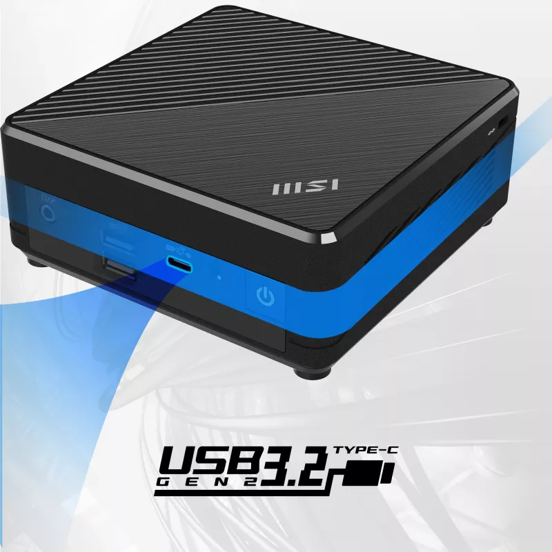 MSI Cubi N ADL-006DE Intel® N N200 4 GB DDR4-SDRAM 128 GB SSD Windows 11 Pro Mini PC negro