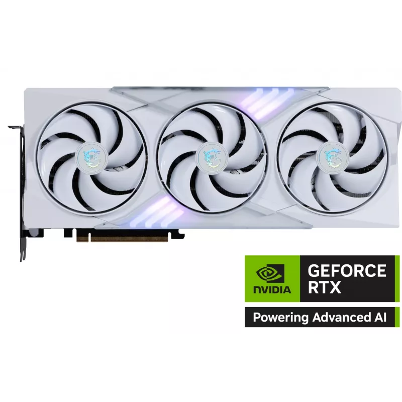 Tarjeta gráfica MSI GeForce RTX 5080 16 GB GDDR7, PCIe 5.0, 256-bit, 3xDP 2.1a + HDMI 2.1b, 360 W, 3 ventiladores, blanco