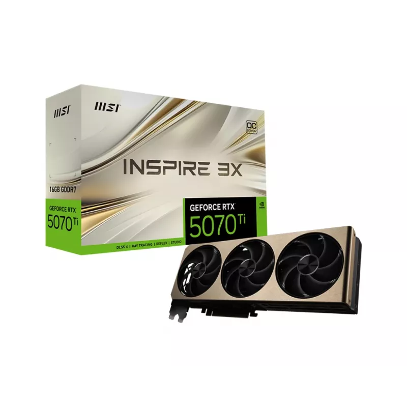 Tarjeta gráfica MSI GEFORCE RTX 5070 TI 16G INSPIRE 3X OC NVIDIA 16 GB GDDR7