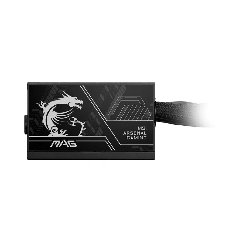 Fuente de alimentación MSI MAG A750BN PCIE5 II 750 W, 24-pin ATX, no modular, 80 PLUS Bronze, ventilador de 120 mm, negro
