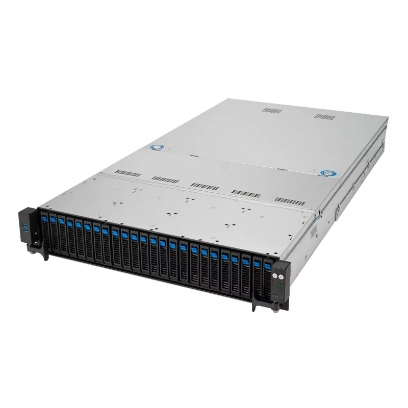 Servidor rack ASUS RS520A-E12-RS24U Socket SP5, AMD EPYC 9004, 1 CPU, 24x DDR5 DIMM, máx. 6,14 TB, 2U, 26 bahías de 2,5