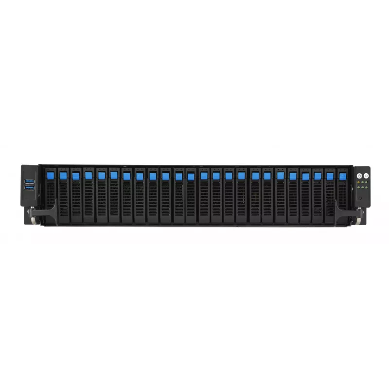 Servidor rack ASUS RS520A-E12-RS24U Socket SP5, AMD EPYC 9004, 1 CPU, 24x DDR5 DIMM, máx. 6,14 TB, 2U, 26 bahías de 2,5