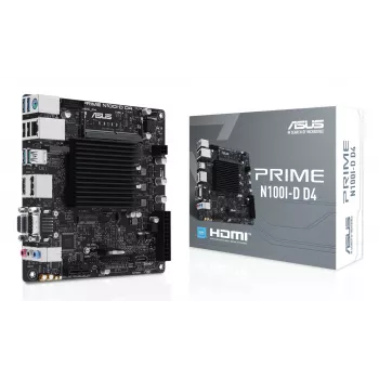 Placa base ASUS PRIME N100I-D D4, chipset Intel, sin socket, mini ITX