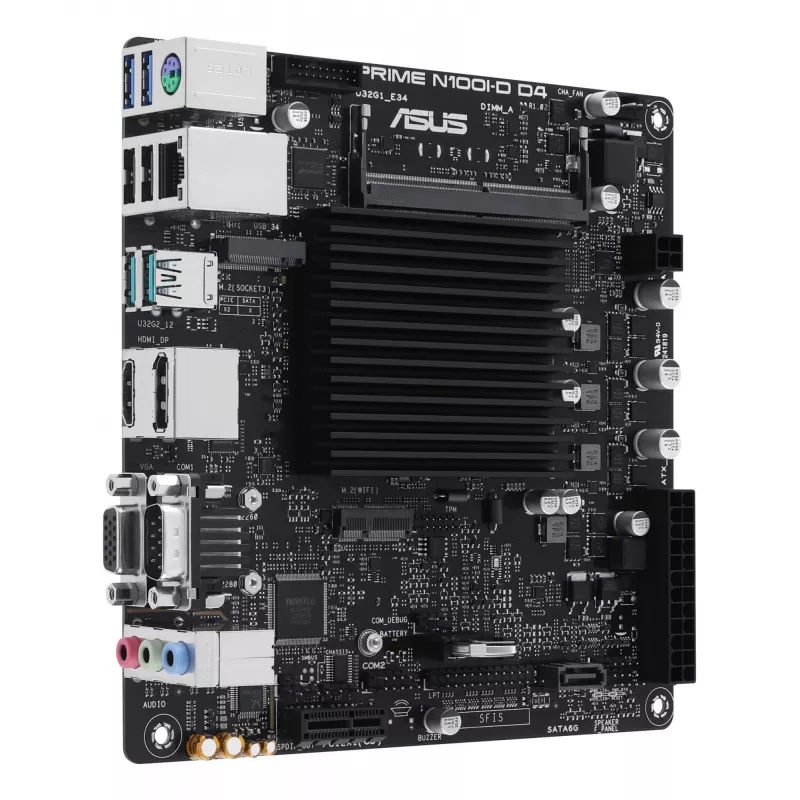Placa base ASUS PRIME N100I-D D4, chipset Intel, sin socket, mini ITX