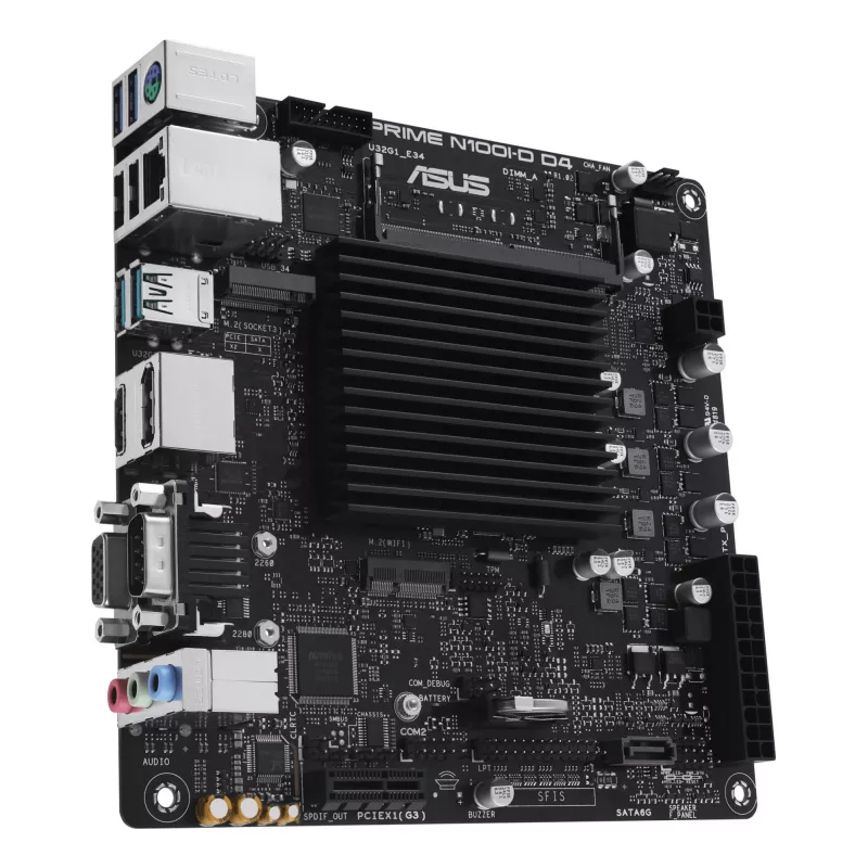 Placa base ASUS PRIME N100I-D D4, chipset Intel, sin socket, mini ITX