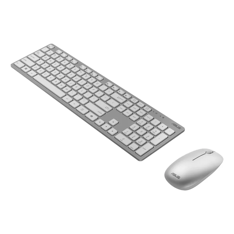 Conjunto inalámbrico de teclado y ratón ASUS W5000 distribución rusa Blanco
