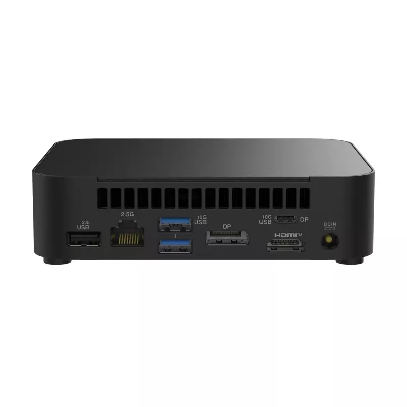 Mini PC barebone ASUS NUC 14 Essential RNUC14MNK1500002 Negro — Intel N150, 4 núcleos, DDR5 SO-DIMM, M.2 hasta 2 TB, Wi-Fi 6E, 2,5GbE