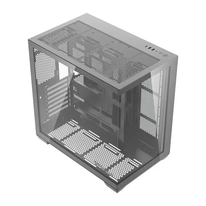 Caja de PC Darkflash C280 (negra) – Compatible con Mid-Tower ATX, panel frontal de malla