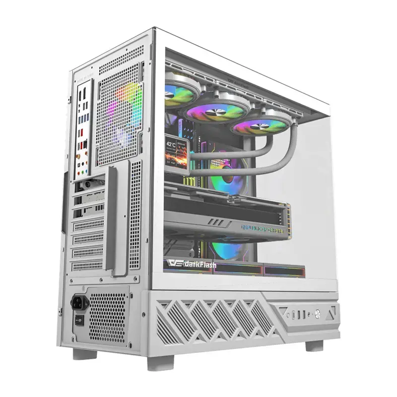 Caja de PC DarkFlash DS950 (blanca) — Caja compatible con Mid-Tower ATX