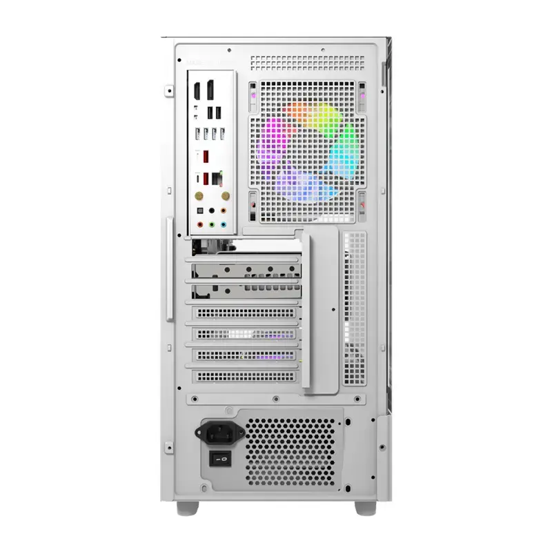 Caja de PC Darkflash DS950 (blanca) con 6 ventiladores preinstalados