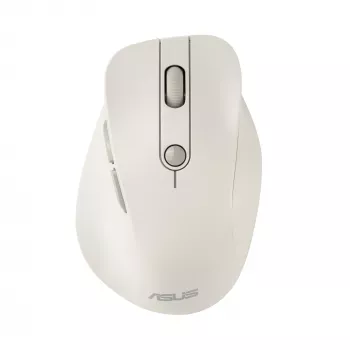 Ratón inalámbrico para diestros ASUS MD105 MK-WH — RF + Bluetooth, 2400 DPI, rueda, pila, beige