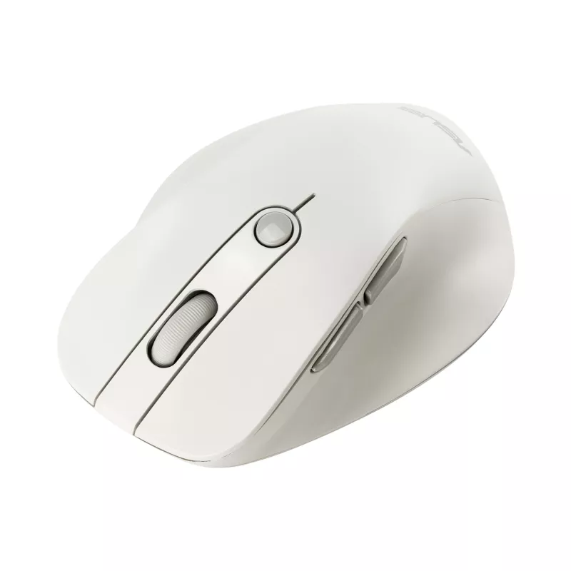 Ratón inalámbrico para diestros ASUS MD105 MK-WH — RF + Bluetooth, 2400 DPI, rueda, pila, beige