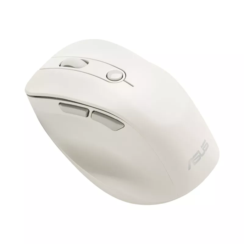 Ratón inalámbrico para diestros ASUS MD105 MK-WH — RF + Bluetooth, 2400 DPI, rueda, pila, beige