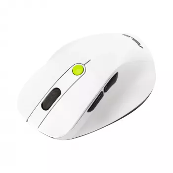 Ratón ASUS MD105 /VT-GN — para diestros RF inalámbrico + Bluetooth, 2400 DPI, rueda de desplazamiento, a pilas, blanco/verde