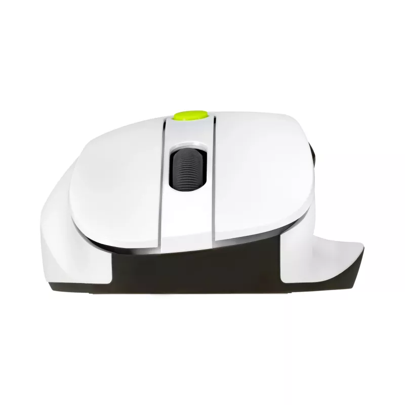 Ratón ASUS MD105 /VT-GN — para diestros RF inalámbrico + Bluetooth, 2400 DPI, rueda de desplazamiento, a pilas, blanco/verde