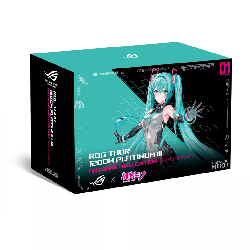Fuente de alimentación ASUS ROG -THOR-1200P3-MIKU 1200 W 20+4 pin ATX ATX Multicolor