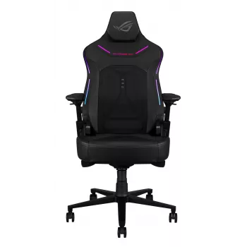 Silla gamer universal ASUS ROG Courser — asiento acolchado, peso máx. 136 kg, asiento 670×700 mm, altura mínima 140 cm, negro