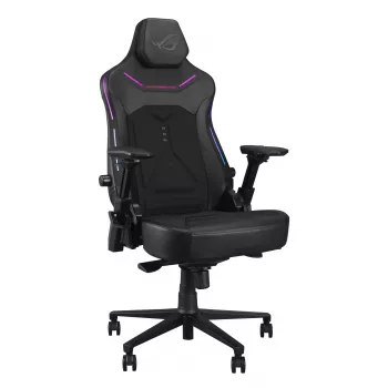 Silla gamer universal ASUS ROG Courser — asiento acolchado, peso máx. 136 kg, asiento 670×700 mm, altura mínima 140 cm, negro