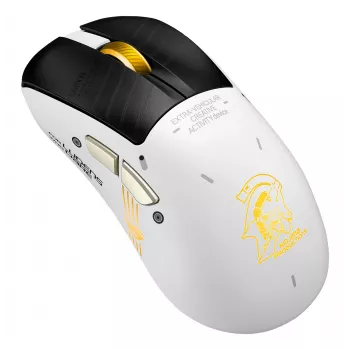 Ratón gamer ASUS ROG Keris II Origin-KJP, para diestros, óptico 42.000 DPI, RF inalámbrico + Bluetooth + USB-A, 6 botones, multicolor