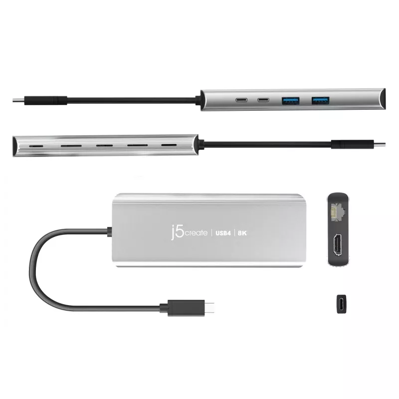 j5create JCD403 hub multipuerto USB4 8K USB Type-C HDMI RJ-45