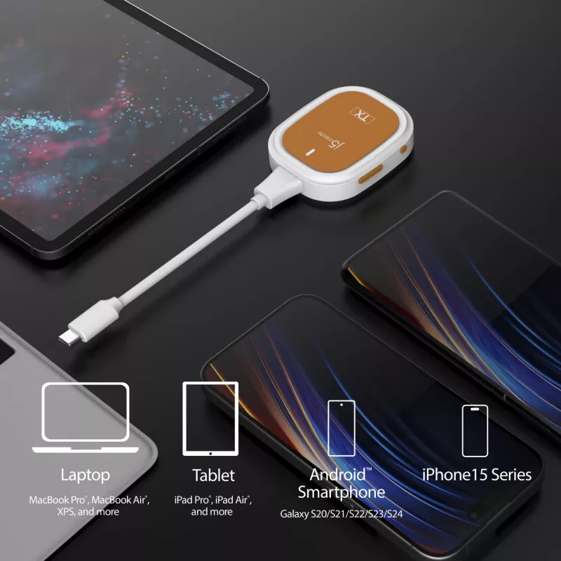 j5create ScreenCast FHD extensor de pantalla inalámbrico USB-C, dongle, USB, USB Type-C, blanco, 1 A, 0 - 40 °C