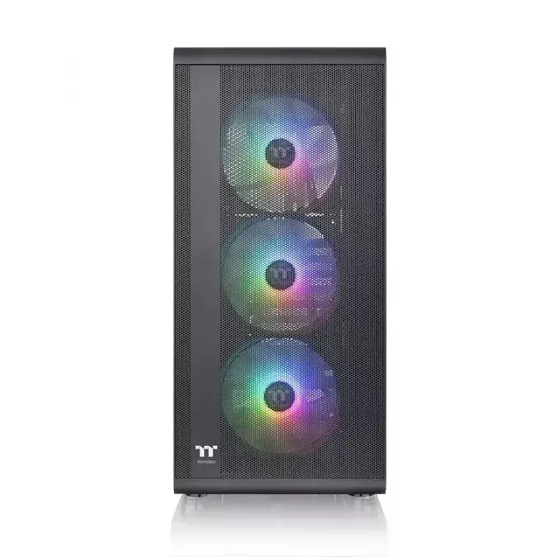 Caja de PC Thermaltake S200 TG ARGB semitorre negra