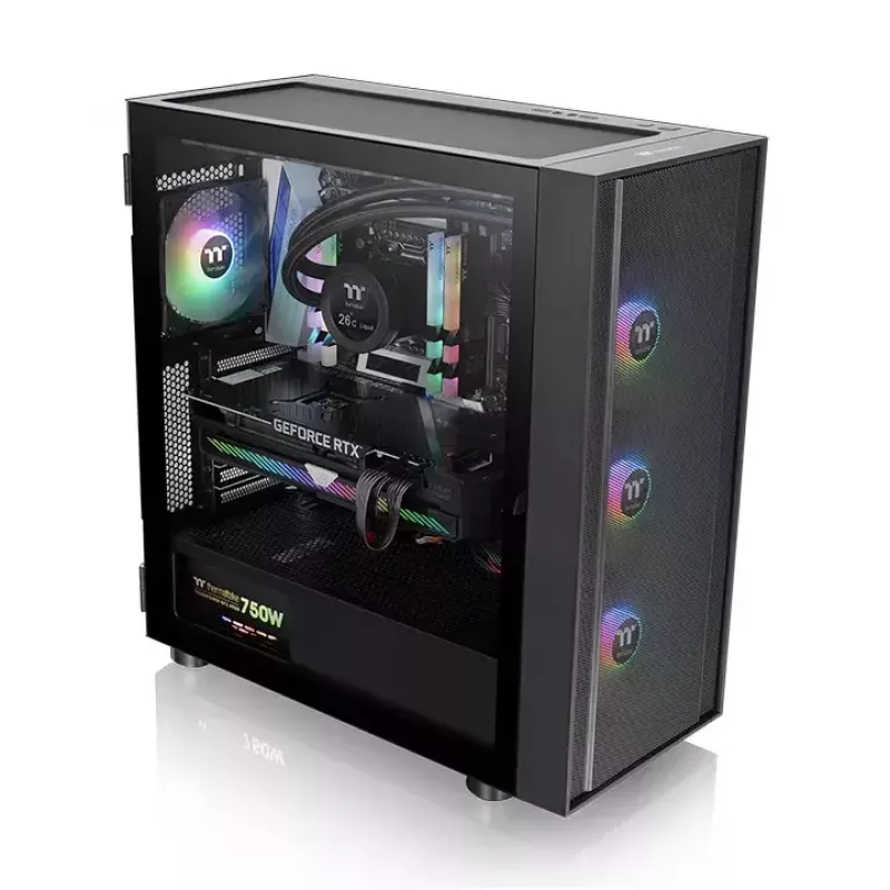 Caja de PC Thermaltake H570 TG ARGB semitorre negra