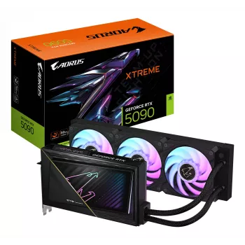 GIGABYTE AORUS GeForce RTX 5090 XTREME WATERFORCE 32G Tarjeta gráfica - 32GB GDDR7, 512bit, PCI-E 5.0, 2655MHz frecuencia de núcleo, 3 x DP 2.1a, 1 x HDMI 2.1b, NVIDIA DLSS 4, GV-N5090AORUSX W-32GD