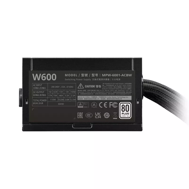 Fuente de alimentación Cooler Master ELITE NEX White 600W