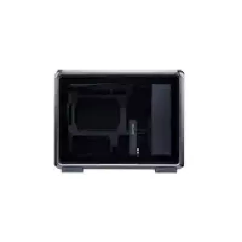 Caja de ordenador Cooler Master MasterFrame 400 Mesh negra mATX con panel lateral transparente y 1 ventilador ARGB de 120 mm