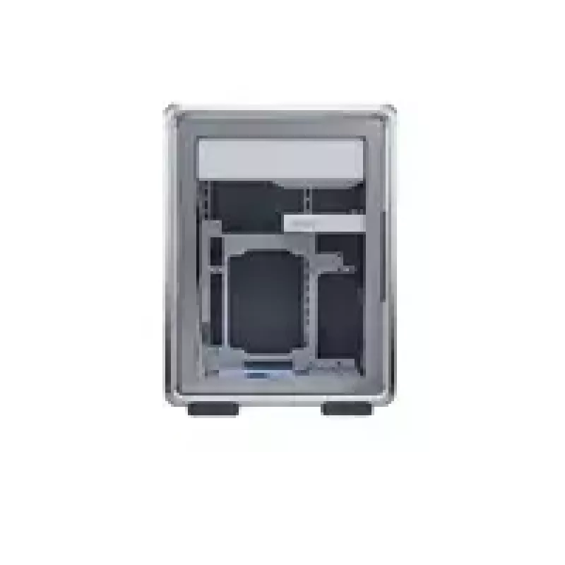 Caja de ordenador Cooler Master MasterFrame 400 Mesh plata, mATX, panel lateral transparente, 1 ventilador ARGB de 120 mm