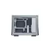 Caja de ordenador Cooler Master MasterFrame 400 Mesh plata, mATX, panel lateral transparente, 1 ventilador ARGB de 120 mm