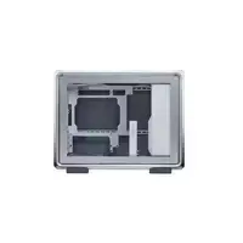 Caja de ordenador Cooler Master MasterFrame 400 Mesh plata, mATX, panel lateral transparente, 1 ventilador ARGB de 120 mm
