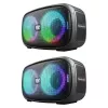 Altavoz Bluetooth portátil estéreo Defender Q5, 20W, iluminación LED, radio FM, TWS