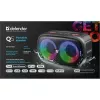 Altavoz Bluetooth portátil estéreo Defender Q5, 20W, iluminación LED, radio FM, TWS