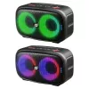 Altavoz Bluetooth portátil estéreo Defender Q5, 20W, iluminación LED, radio FM, TWS
