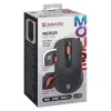 Ratón óptico inalámbrico RF Silent DEFENDER Nexus MS-195 — 1600 DPI, 2,4 GHz, nano USB, ambidiestro, 2×AAA, negro
