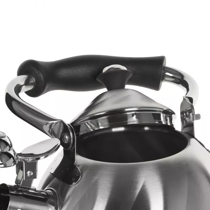 Hervidor Maestro MR-1305 — hervidor de acero inoxidable para cocina, 3,0 L, apto para inducción, silbato, tapa abatible